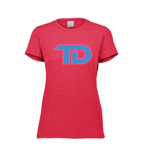[FTSCUBRD-FAXS-LOGO1] Decker Women's Tri-Blend T-Shirt - Short Sleeve (Female Adult XS, Red, Logo 1)
