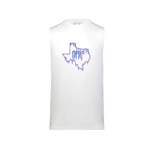 [222593.005.S-LOGO2] Men's CoolDry TankTop (Adult S, White, Logo 2)