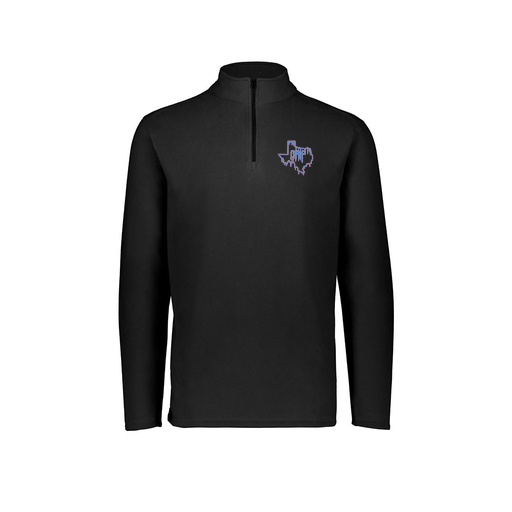 [6863.080.XS-LOGO2] Men's MicroFleece 1/4 Zip Pullover (Adult XS, Black, Logo 2)