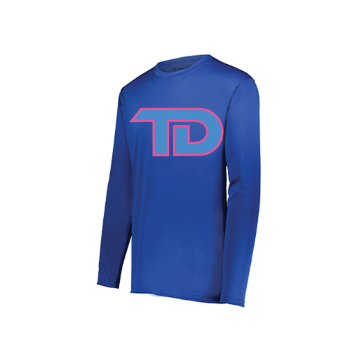 [222822.060.XS-LOGO1] Men's LS Smooth Sport Shirt (Adult XS, Royal, Logo 1)