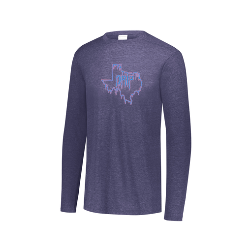 [FTLCUBNV-AXS-LOGO2] Decker Men's Tri-Blend T-Shirt - Long Sleeve (Adult XS, Navy, Logo 2)