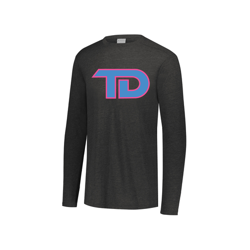 [FTLCUBBK-YS-LOGO1] Decker Youth Tri-Blend T-Shirt - Long Sleeve (Youth S, Black, Logo 1)