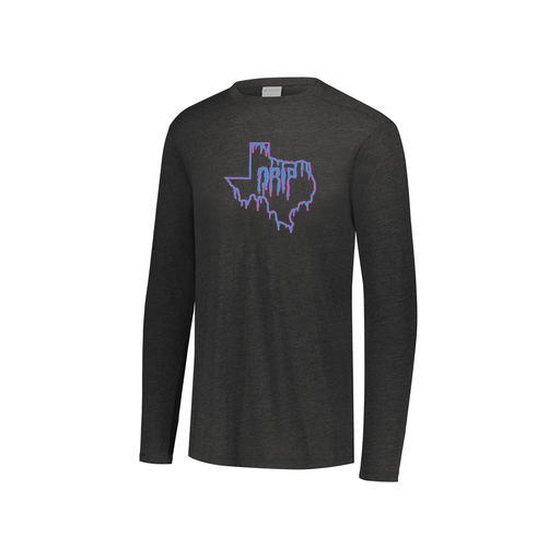 [FTLCUBBK-YS-LOGO2] Decker Youth Tri-Blend T-Shirt - Long Sleeve (Youth S, Black, Logo 2)