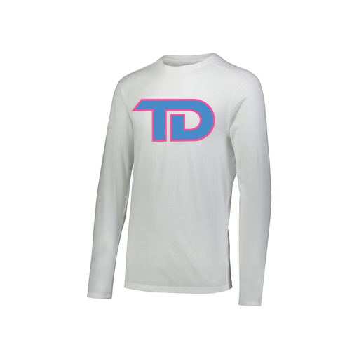 [FTLCUBWH-YS-LOGO1] Decker Youth Tri-Blend T-Shirt - Long Sleeve (Youth S, White, Logo 1)
