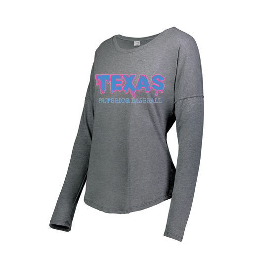 [FTLCUBGY-FAXS-LOGO3] Decker Women's Tri-Blend T-Shirt - Long Sleeve (Female Adult XS, Gray, Logo 3)